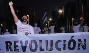 Marcia delle fiaccole del  27 gennaio del 2021 dall’Università de L’Avana a Infanta e 25.